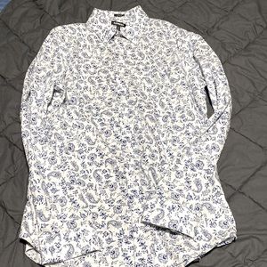 Express extra slim fit paisley shirt